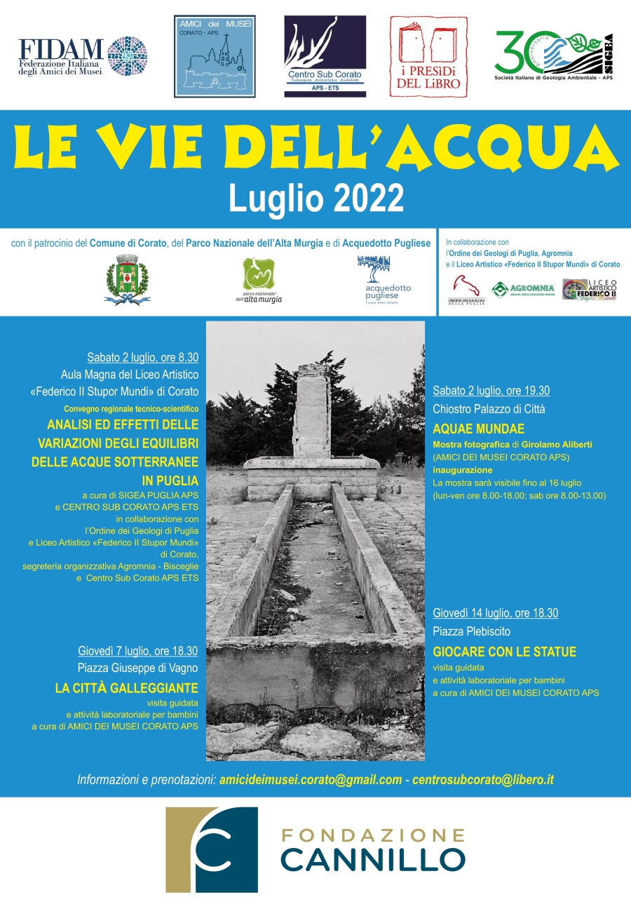 FONDAZIONE CANNILLO SOSTIENE "LE VIE DELL’ACQUA"