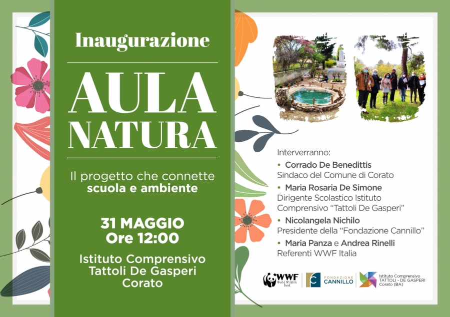 INAUGURAZIONE DELL’ "AULA NATURA", LO SPAZIO CHE CONNETTE SCUOLA E NATURA