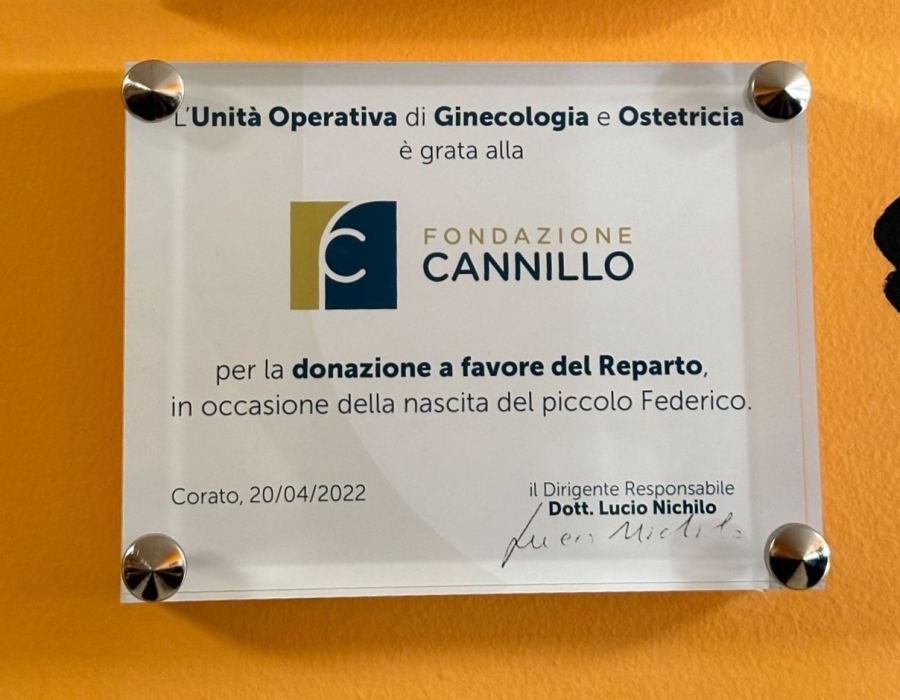 LA FONDAZIONE CANNILLO DI NUOVO CON L’OSPEDALE UMBERTO I: UNA NUOVA DONAZIONE PER IL REPARTO DI GINECOLOGIA E OSTETRICIA